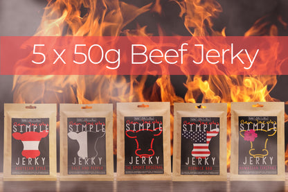 Simple Jerky - Caja de Muestra (5 x 50g)