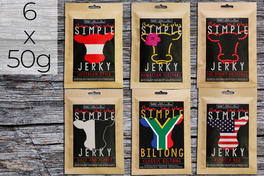 Simple Jerky - Caja de Muestra (6 Variedades)