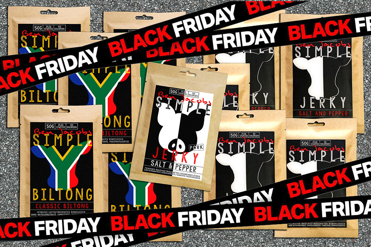 5 x 50g Cecina de Res + 5 x 50g Biltong + 1 bolsa gratis de Cecina de Cerdo